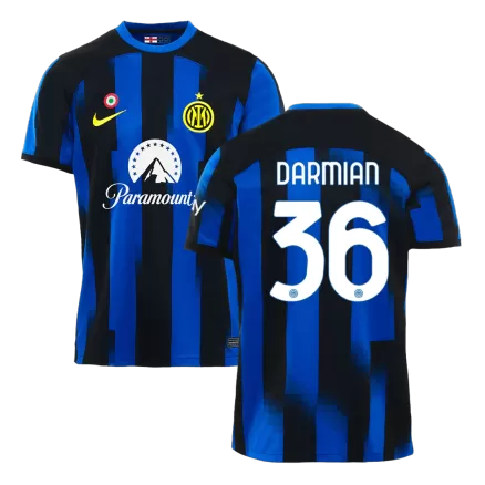 Men's DARMIAN #36 Inter Milan Home Soccer Jersey Shirt 2023/24 - BuyJerseyshop