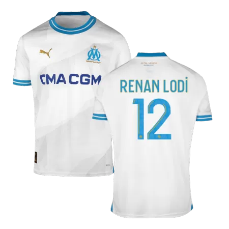 Men's RENAN LODI #12 Marseille Home Soccer Jersey Shirt 2023/24 - BuyJerseyshop