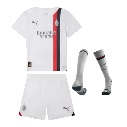 Kids AC Milan Away Soccer Jersey Whole Kit (Jersey+Shorts+Socks) 2023/24 - BuyJerseyshop