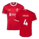 Men's VIRGIL #4 Liverpool Home Soccer Jersey Shirt 2023/24 - BuyJerseyshop