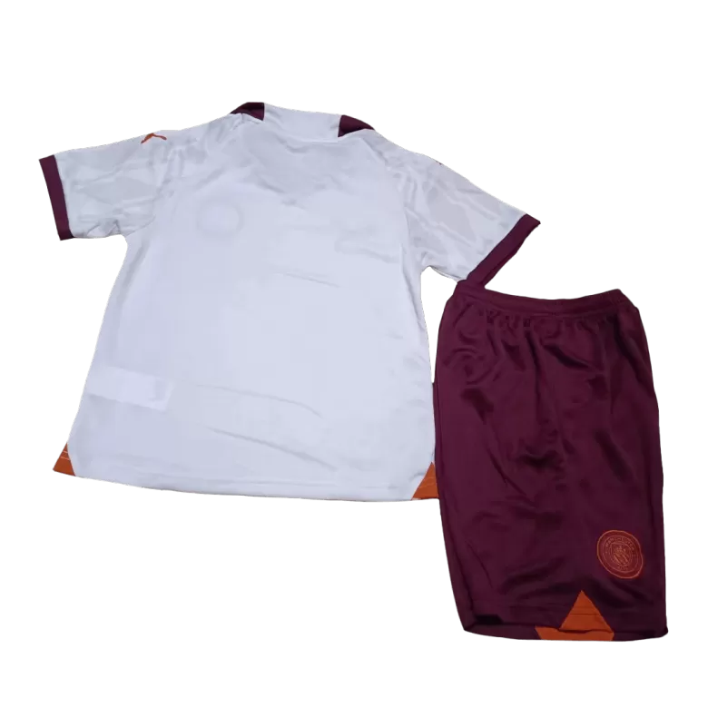 Kids Manchester City Away Soccer Jersey Whole Kit (Jersey+Shorts+Socks) 2023/24 - BuyJerseyshop