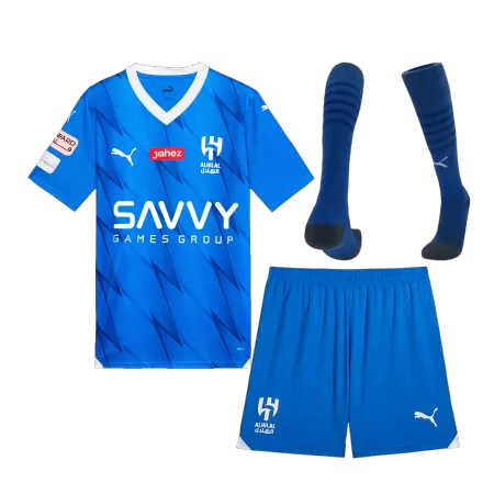 Kids Al Hilal SFC Home Soccer Jersey Whole Kit (Jersey+Shorts+Socks) 2023/24 - BuyJerseyshop