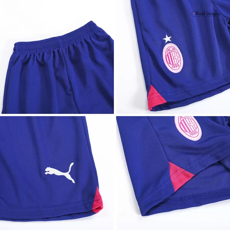 Kids AC Milan Third Away Soccer Jersey Kit (Jersey+Shorts) 2023/24 - BuyJerseyshop