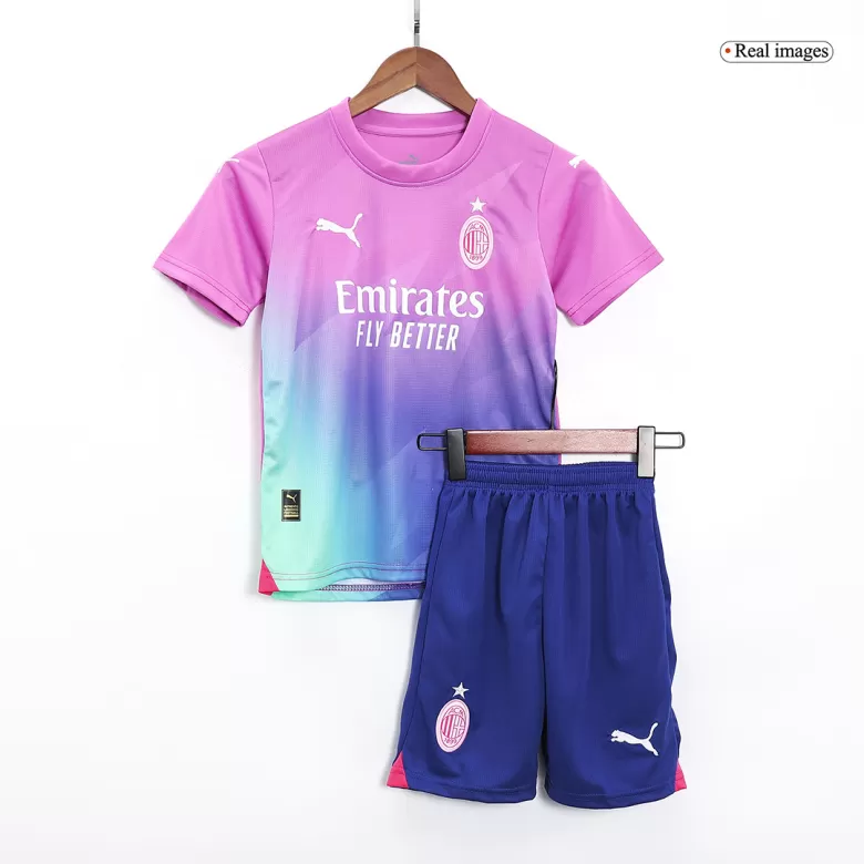 Kids AC Milan Third Away Soccer Jersey Kit (Jersey+Shorts) 2023/24 - BuyJerseyshop