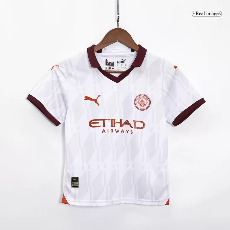 Kids Manchester City Away Soccer Jersey Kit (Jersey+Shorts) 2023/24 - BuyJerseyshop