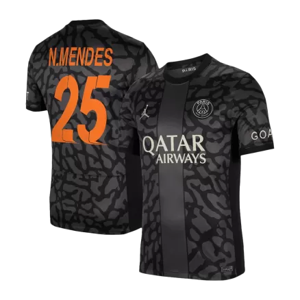 Men's N.MENDES #25 PSG Third Away UCL Soccer Jersey Shirt 2023/24 - BuyJerseyshop