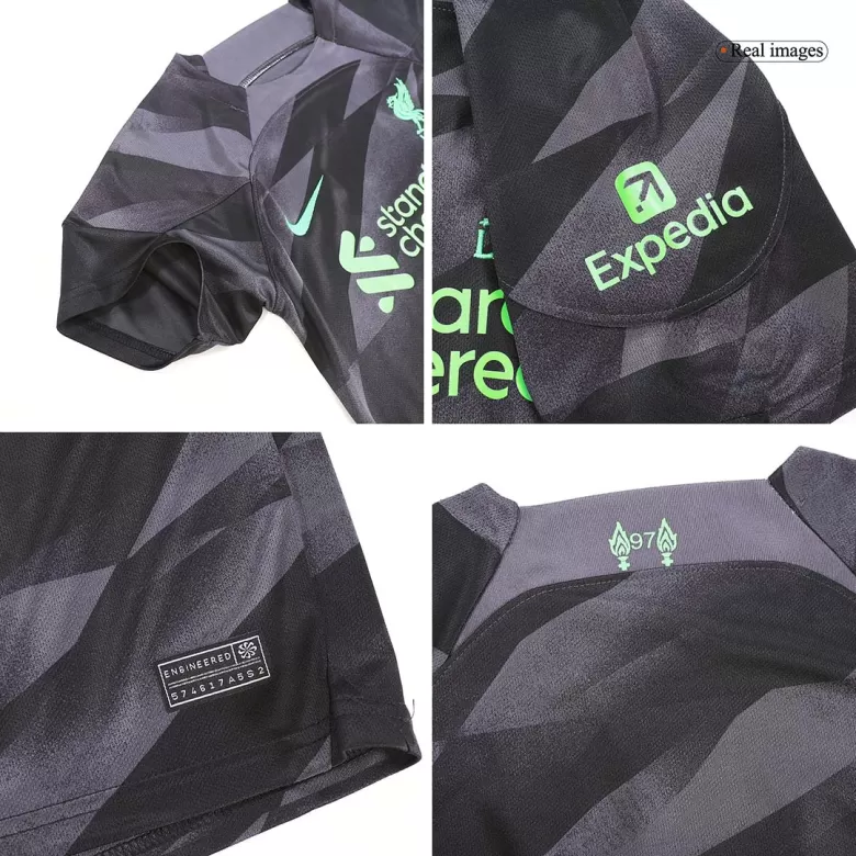 Kids Liverpool Goalkeeper Soccer Jersey Kit (Jersey+Shorts) 2023/24 - BuyJerseyshop