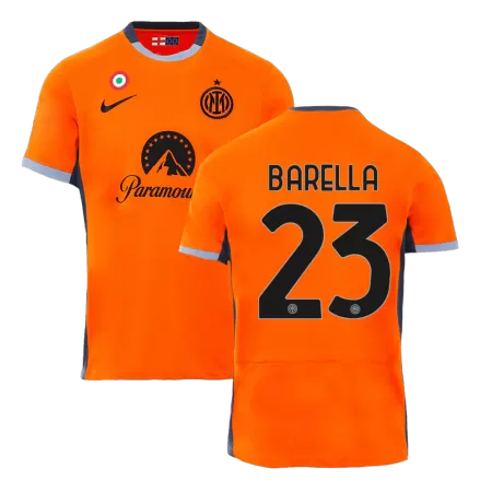 Men's BARELLA #23 Inter Milan Third Away Soccer Jersey Shirt 2023/24 - BuyJerseyshop