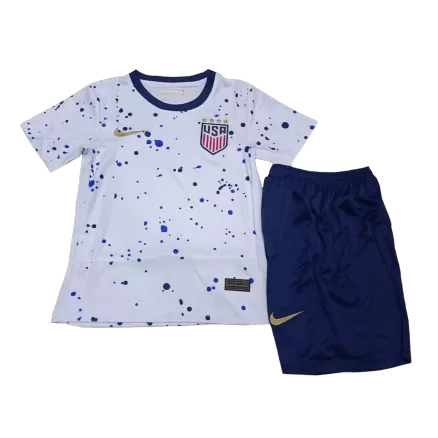 Kids USA Home Soccer Jersey Kit (Jersey+Shorts) 2023 - BuyJerseyshop