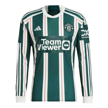 Men's Manchester United Away Long Sleeves Soccer Jersey Shirt 2023/24 - BuyJerseyshop