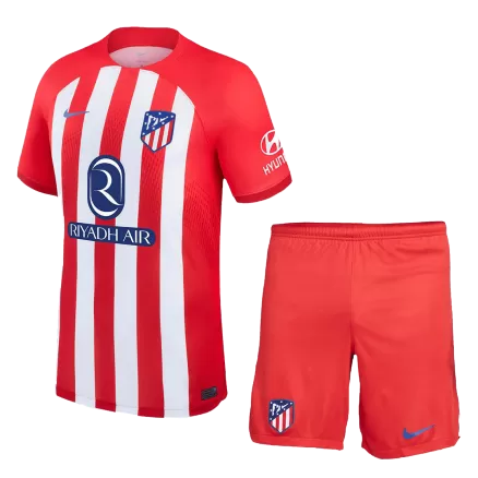 Men's Atletico Madrid Home Soccer Jersey Kit (Jersey+Shorts) 2023/24 - BuyJerseyshop