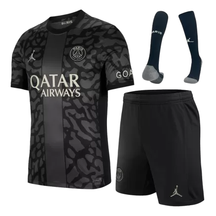 Men's PSG Third Away Soccer Jersey Whole Kit (Jersey+Shorts+Socks) 2023/24 - BuyJerseyshop