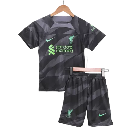 Kids Liverpool Goalkeeper Soccer Jersey Kit (Jersey+Shorts) 2023/24 - BuyJerseyshop