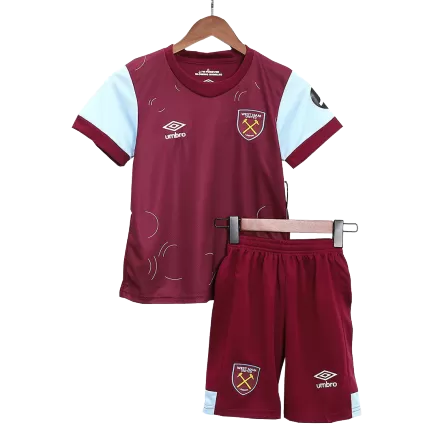 Kids West Ham United Home Soccer Jersey Kit (Jersey+Shorts) 2023/24 - BuyJerseyshop