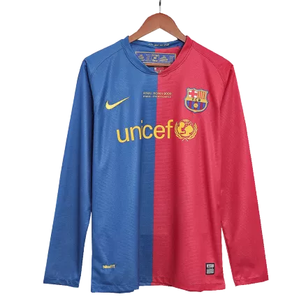 Barcelona Retro Jerseys 2008/09 Home Long Sleeve Soccer Jersey For Men - BuyJerseyshop