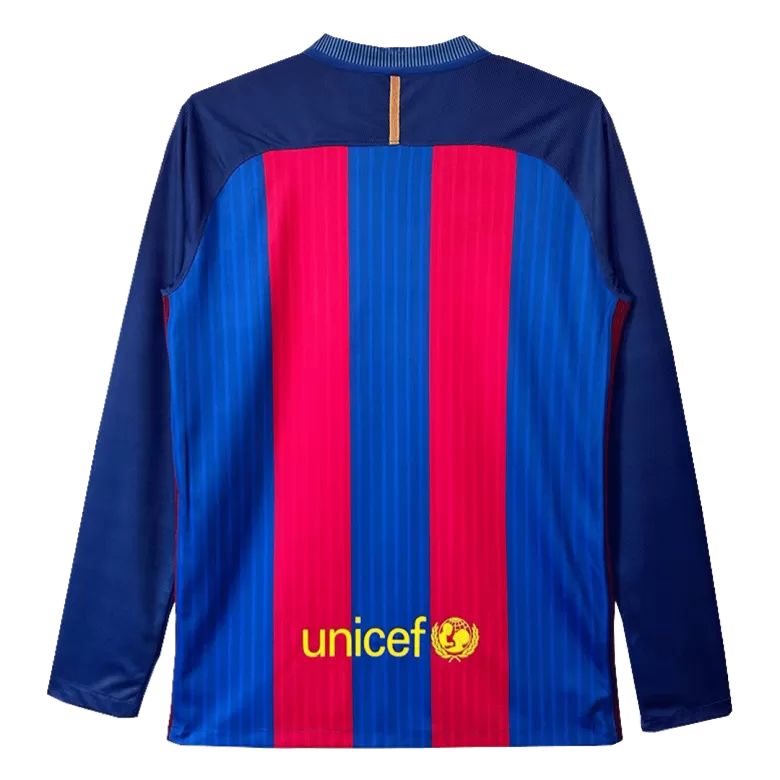 Barcelona Retro Jerseys 2016/17 Home Long Sleeve Soccer Jersey For Men - BuyJerseyshop