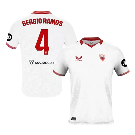Men's SERGIO RAMOS #4 Sevilla Home Soccer Jersey Shirt 2023/24 - BuyJerseyshop