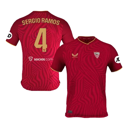 Men's SERGIO RAMOS #4 Sevilla Away Soccer Jersey Shirt 2023/24 - BuyJerseyshop