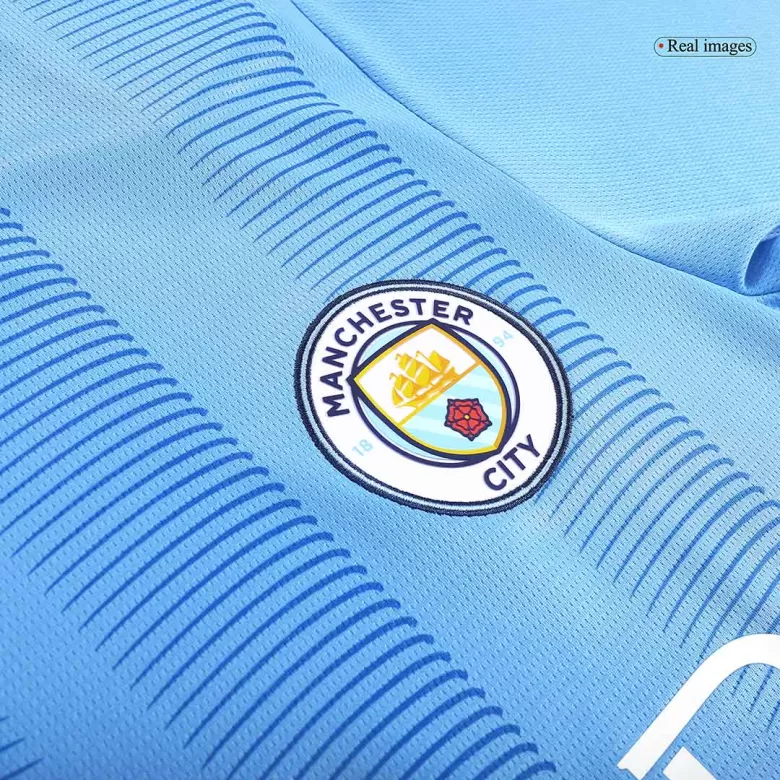 Men's CHAMPIONS #23 Manchester City Home Soccer Jersey Shirt 2023/24 - BuyJerseyshop