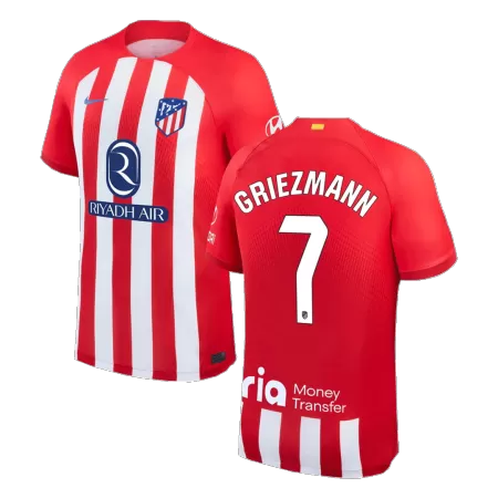 Men's GRIEZMANN #7 Atletico Madrid Home Soccer Jersey Shirt 2023/24 - BuyJerseyshop