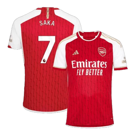Men's SAKA #7 Arsenal Home Soccer Jersey Shirt 2023/24 - BuyJerseyshop