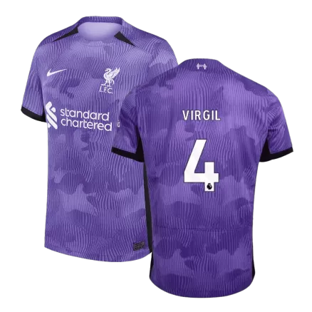 Men's VIRGIL #4 Liverpool Third Away Soccer Jersey Shirt 2023/24 - BuyJerseyshop