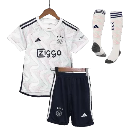 Kids Ajax Away Soccer Jersey Whole Kit (Jersey+Shorts+Socks) 2023/24 - BuyJerseyshop