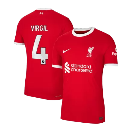 VIRGIL #4 Liverpool Home Player Version Jersey 2023/24 Men - BuyJerseyshop