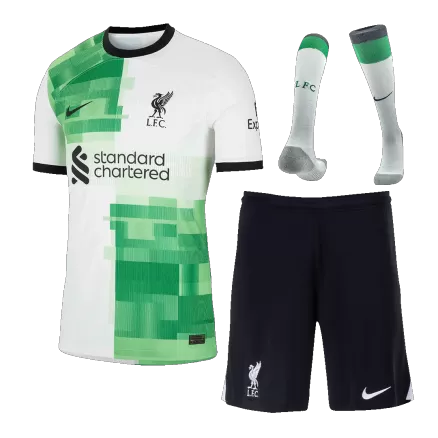 Men's Liverpool Away Soccer Jersey Whole Kit (Jersey+Shorts+Socks) 2023/24 - BuyJerseyshop