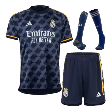 Men's Real Madrid Away Soccer Jersey Whole Kit (Jersey+Shorts+Socks) 2023/24 - BuyJerseyshop