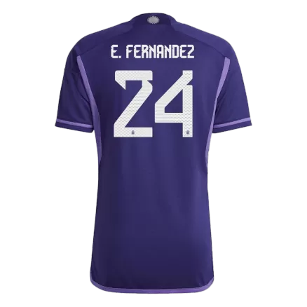 Men's E. FERNANDEZ #24 Argentina Away Soccer Jersey Shirt 2022 - BuyJerseyshop