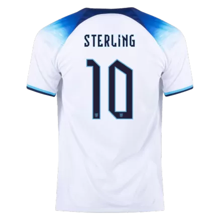 Men's STERLING #10 England Home Soccer Jersey Shirt 2022 - BuyJerseyshop