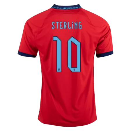 Men's STERLING #10 England Away Soccer Jersey Shirt 2022 - BuyJerseyshop