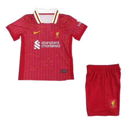 Kids Liverpool Home Soccer Jersey Kit (Jersey+Shorts) 2024/25 - BuyJerseyshop