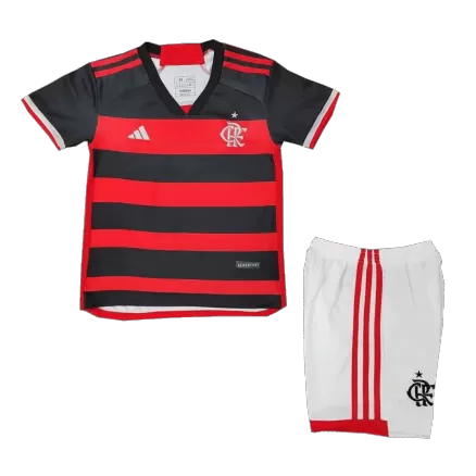 Kids CR Flamengo Home Soccer Jersey Kit (Jersey+Shorts) 2024/25 - BuyJerseyshop