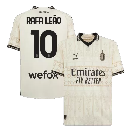 Men's RAFA LEÃO #10 AC Milan X Pleasures Fourth Away Soccer Jersey Shirt 2023/24 - BuyJerseyshop
