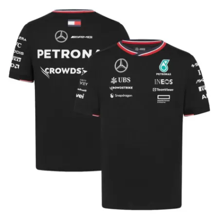 Mercedes AMG Petronas F1 Racing Team Black T-Shirt 2024 - BuyJerseyshop