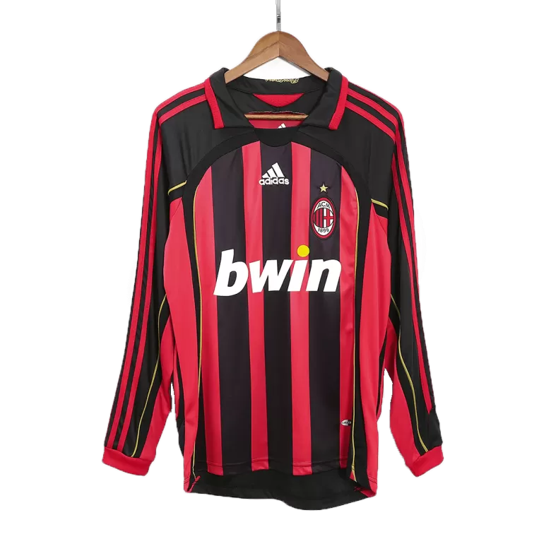 AC Milan Retro Jerseys 2006/07 Home Long Sleeve Soccer Jersey For Men - BuyJerseyshop