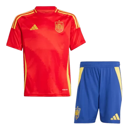 Kids Spain Home Soccer Jersey Kit (Jersey+Shorts) 2024 - BuyJerseyshop