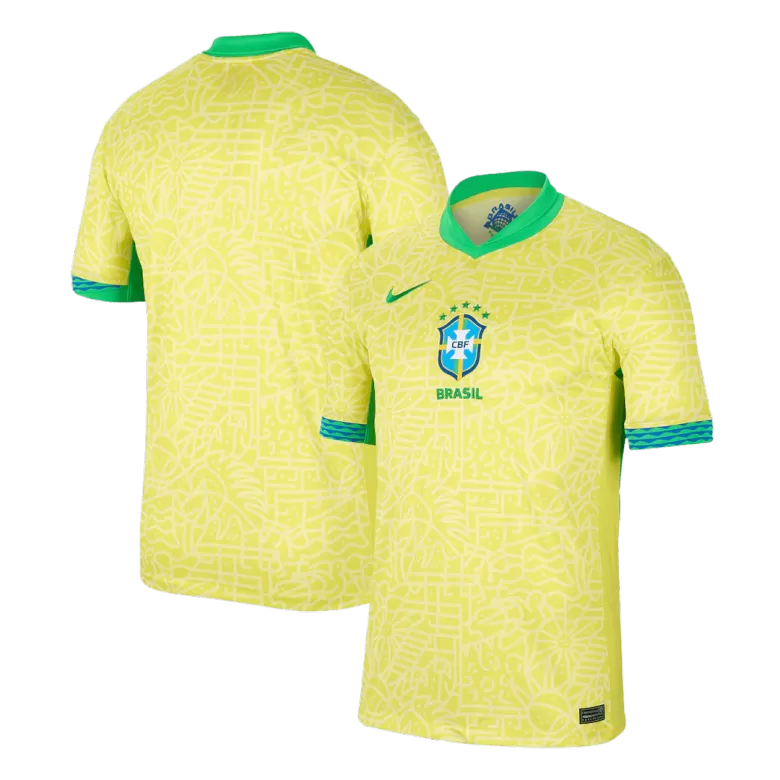 Men's Brazil Home Soccer Jersey Shirt 2024 - BuyJerseyshop