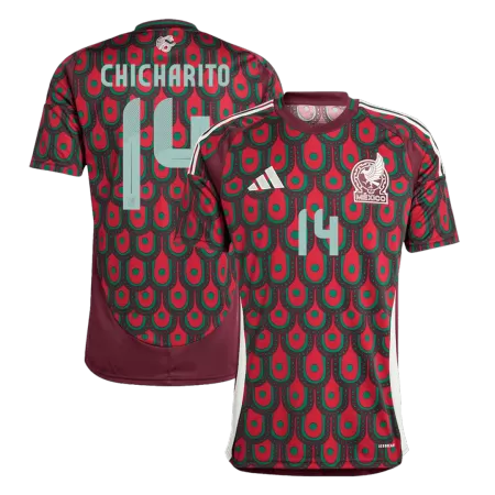 Men's CHICHARITO #14 Mexico Home Soccer Jersey Shirt 2024 - BuyJerseyshop