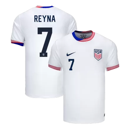 Men's REYNA #7 USA Home Soccer Jersey Shirt 2024 - BuyJerseyshop