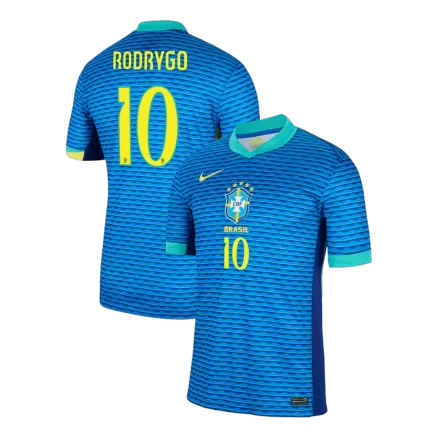 Men's RODRYGO #10 Brazil Away Soccer Jersey Shirt 2024 - BuyJerseyshop