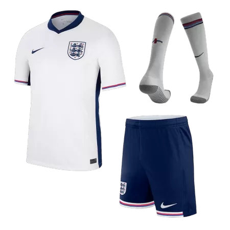 Kids England Home Soccer Jersey Whole Kit (Jersey+Shorts+Socks) 2024 - BuyJerseyshop