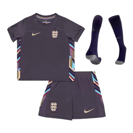 Kids England Away Soccer Jersey Whole Kit (Jersey+Shorts+Socks) 2024 - BuyJerseyshop