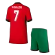 Kids RONALDO #7 Portugal Home Soccer Jersey Kit (Jersey+Shorts) 2024 - BuyJerseyshop