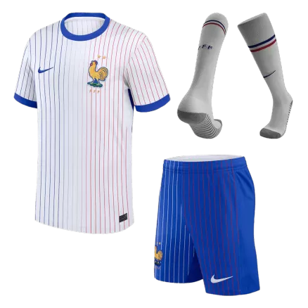 Kids France Away Soccer Jersey Whole Kit (Jersey+Shorts+Socks) 2024 - BuyJerseyshop