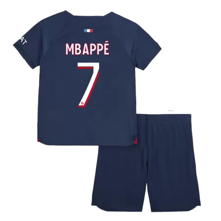 Kids MBAPPÉ #7 PSG Home Soccer Jersey Kit (Jersey+Shorts) 2023/24 - BuyJerseyshop