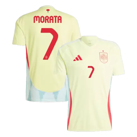 Men's MORATA #7 Spain Away Soccer Jersey Shirt 2024 - BuyJerseyshop