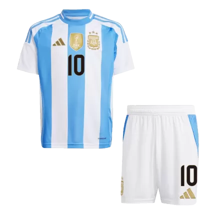 Kids MESSI #10 Argentina Home Soccer Jersey Kit (Jersey+Shorts) 2024 - BuyJerseyshop